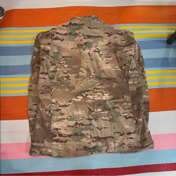 Army Camouflage Military Motorcycle Canvas Full Zip Jacket Men’s Size Large Long - Picture 2 of 3